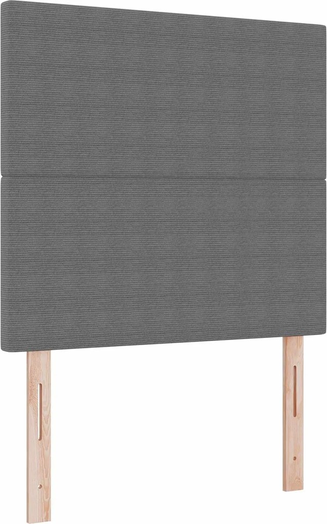 vidaXL Tăblie LED Manual Gri deschis 100 cm Țesătură din corduroy