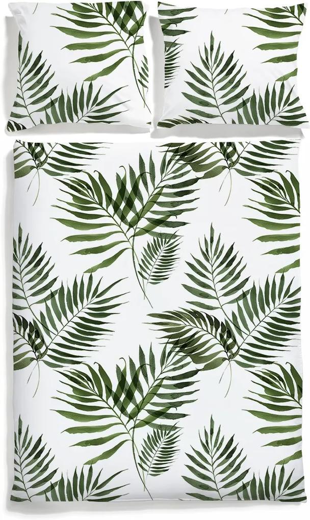 Lenjerie de pat din bumbac satinat Premium Palm Trees 220x200+2x 50/60 cm