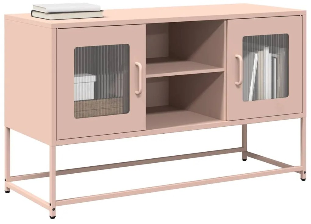 vidaXL Dulap TV, roz, 100,5x39x60,5 cm, oțel