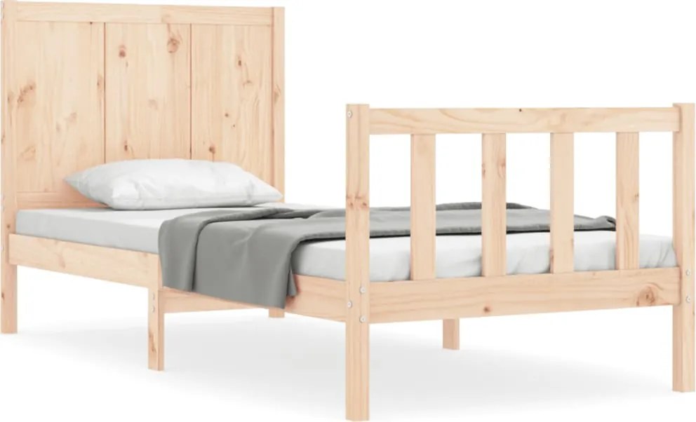 vidaXL Cadru pat fără saltea, 100x200 cm, lemn masiv pin