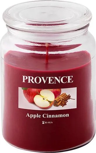 Provence Lumânare în sticlă cu capac, măr şi scorţişoară