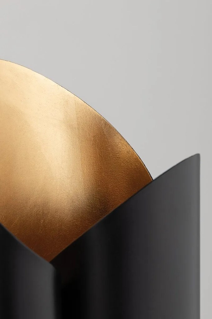 Aplica de perete design modern BANKS negru/auriu