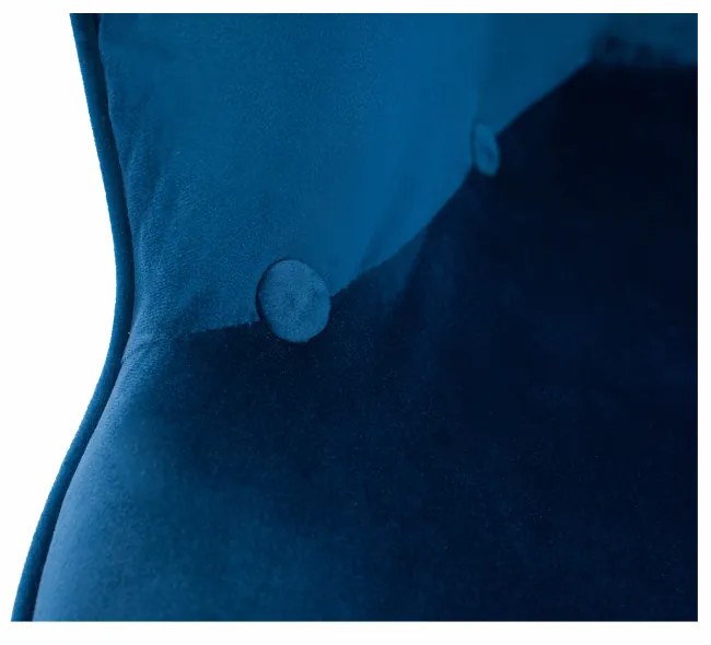 Fotoliu de design, catifea Velvet albastru, FODIL