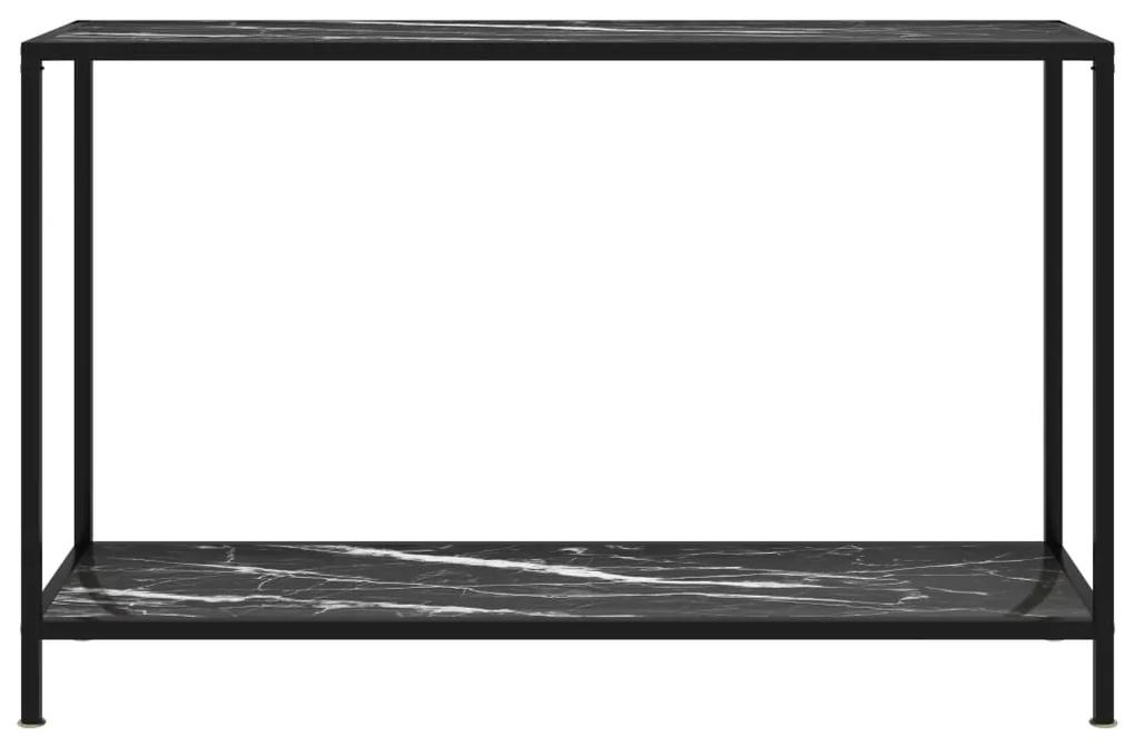 322842 vidaXL Masă consolă, negru, 120 x 35 x 75 cm, sticlă securizată