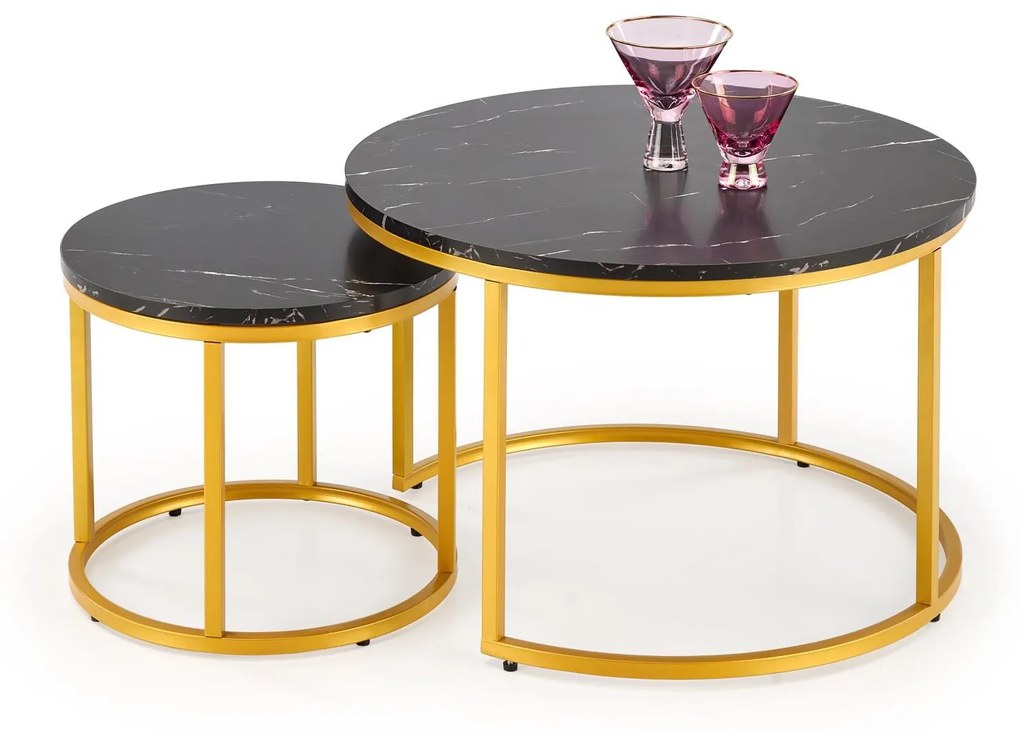 Set 2 buc. măsuțe de cafea Palea (negru). 1092457