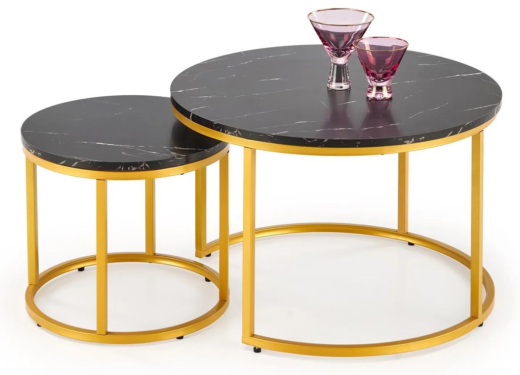 Set 2 buc. măsuțe de cafea Palea (negru). Promo -6%. 1092457