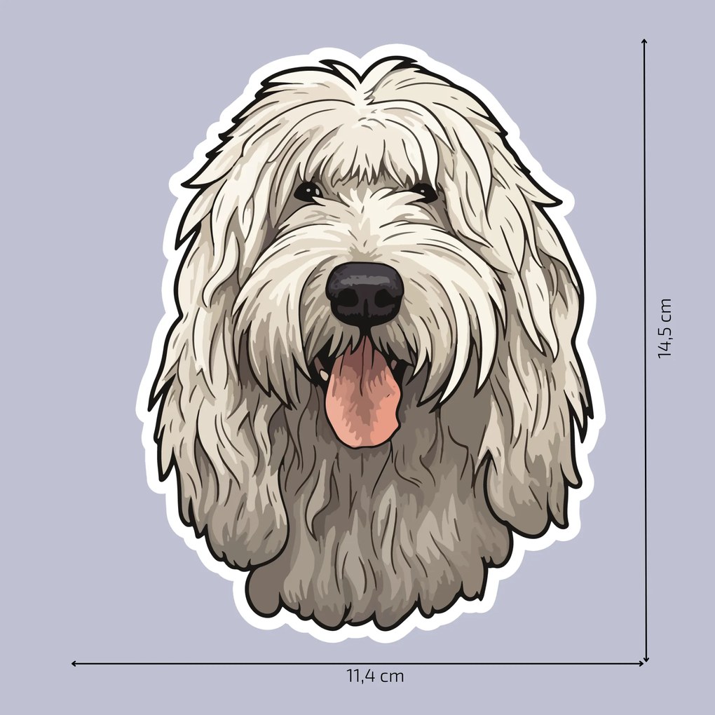 PIPPER. Autocolant Komondor mărimea: 60cm