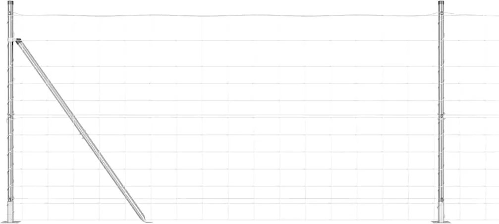 vidaXL Stâlp de gard. Galvanizat 50 x 1,2 m Oțel