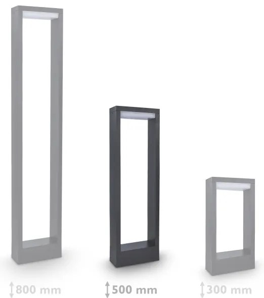 Lampă LED de exterior Brilagi RAGUSA LED/7W/230V 3000/4000/6000K antracit IP54 50 cm