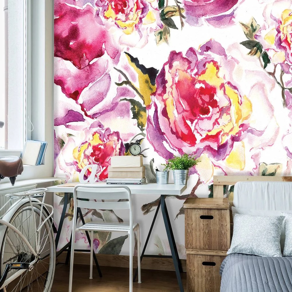 Fototapet - Aquarelă - floare (152,5x104 cm)