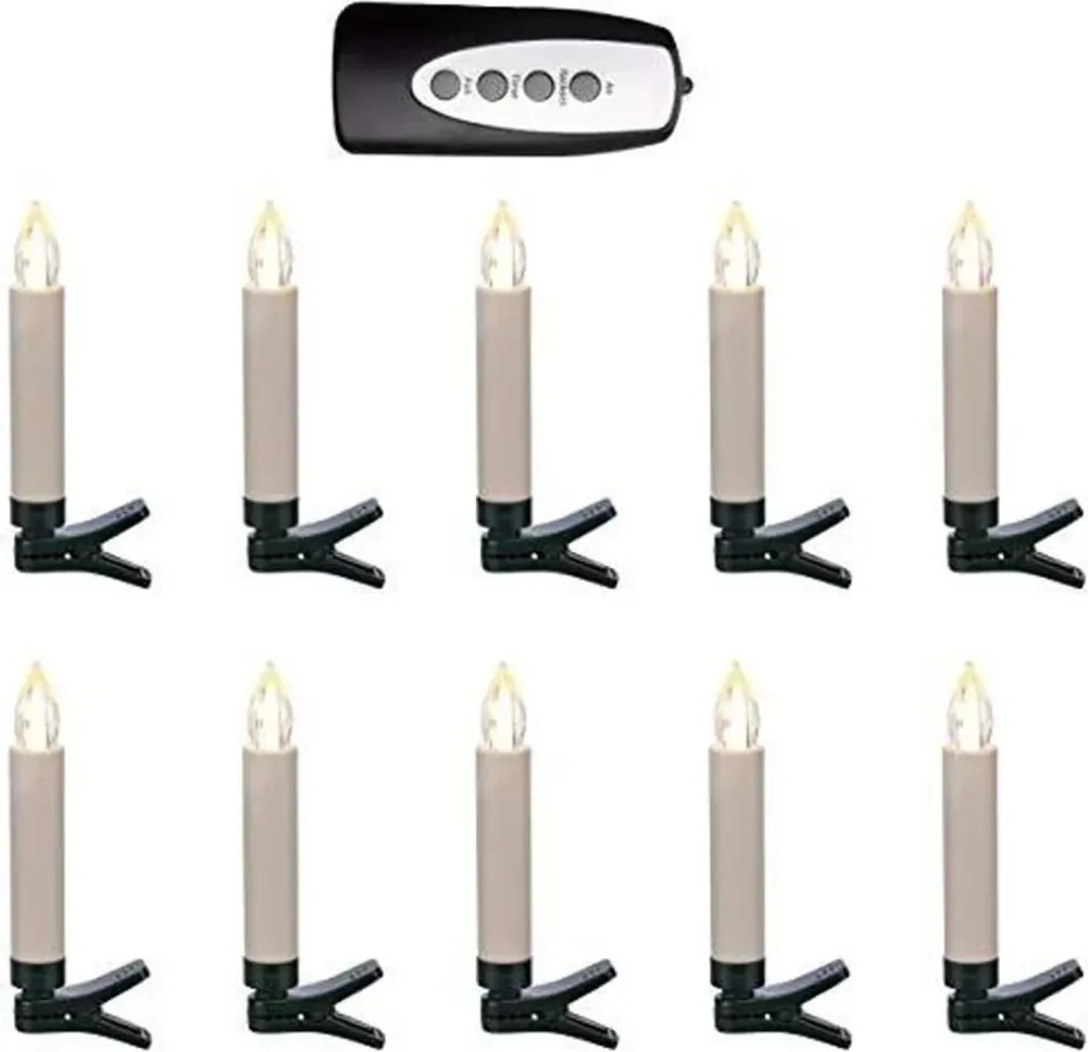 HI Mini lumânări cu LED și RC, wireless, 10 buc.