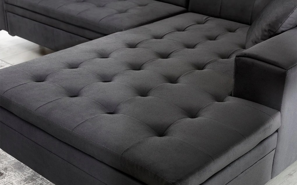 Colțar lemn masiv Extensibil Seren 292x196cm Personalizabil - Monolith 77, Stânga