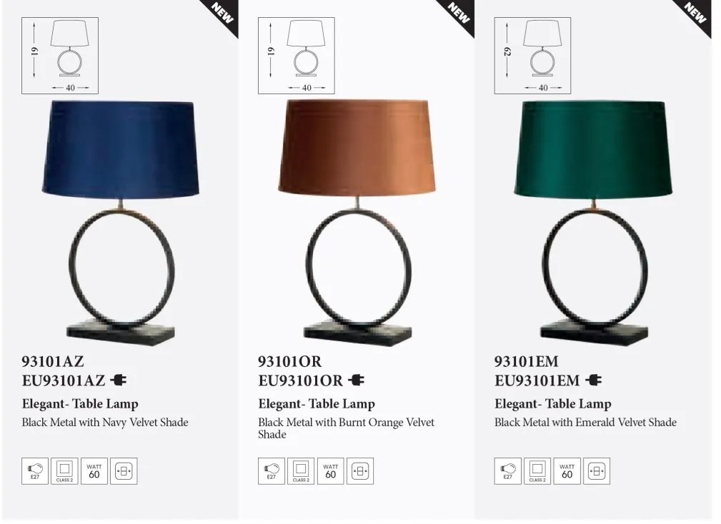 Veioza/Lampa de masa decorativa Elegant negru/orange