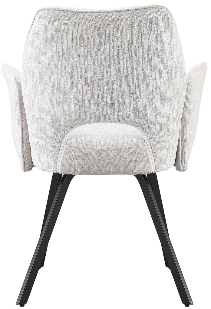 MAZZONI EXPORT TULIP Bej Deschis (material textil UF980-02) - SCAUN MODERN TAPIȚAT CU COTIERE PENTRU SUFRAGERIE/LIVING/BIROU LOFT