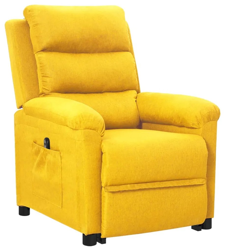 3098268 vidaXL Fotoliu cu ridicare, galben, material textil