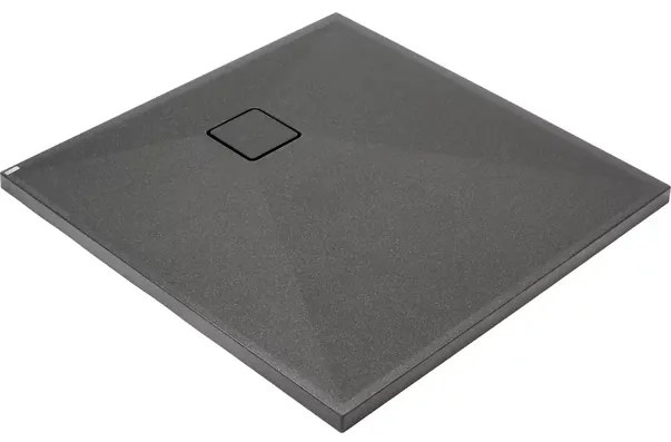 Cadita de dus patrata Deante Correo din granit antracit 80x80 cm