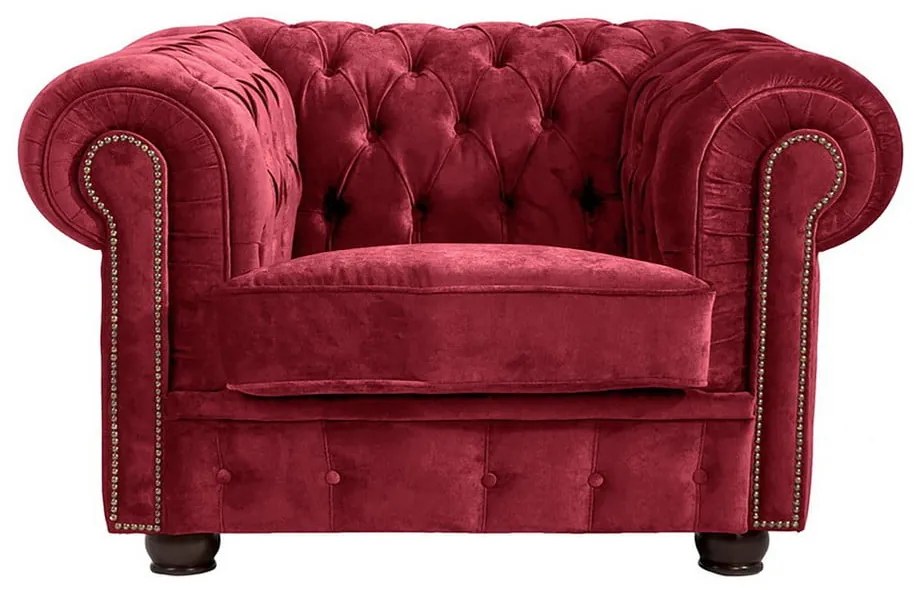 Fotoliu Max Winzer Norwin Velvet, roșu