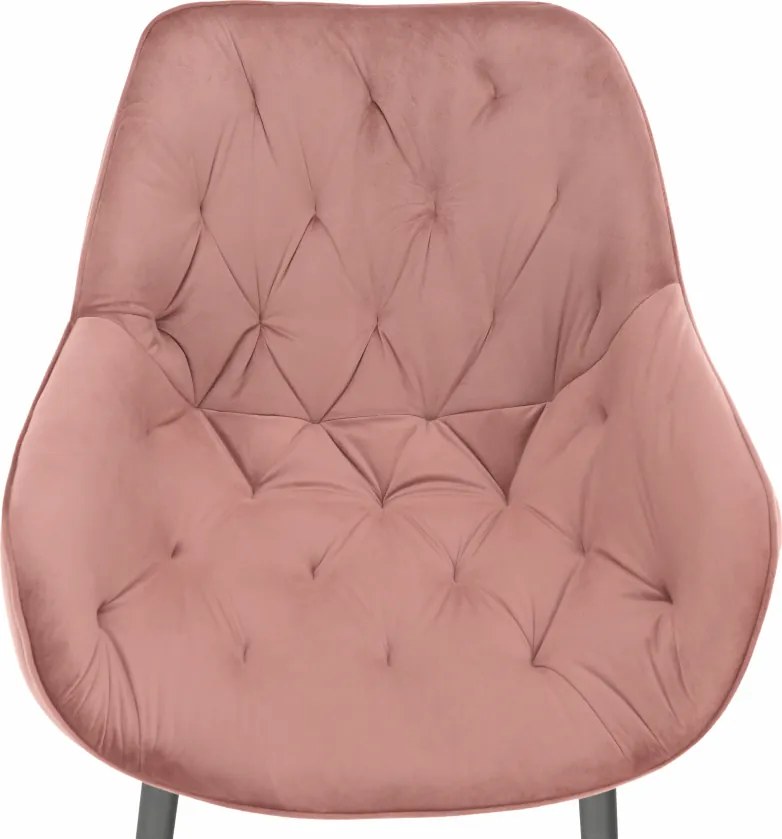 Fotoliu de design, material textil Velvet roz, FEDRIS