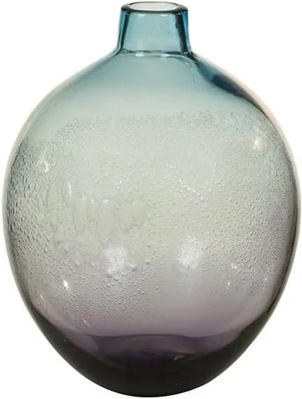 Vază decorativă din cristal Santiago Pons Ryde, Ø 22 cm, albastru