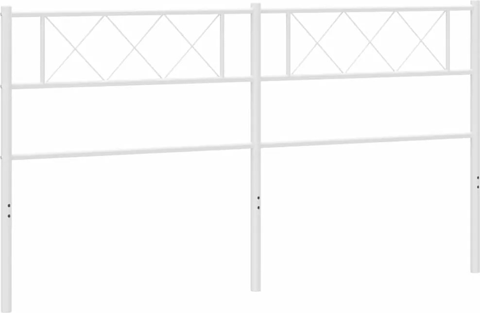vidaXL Tăblie de pat de schimb metalică, alb, 200 cm