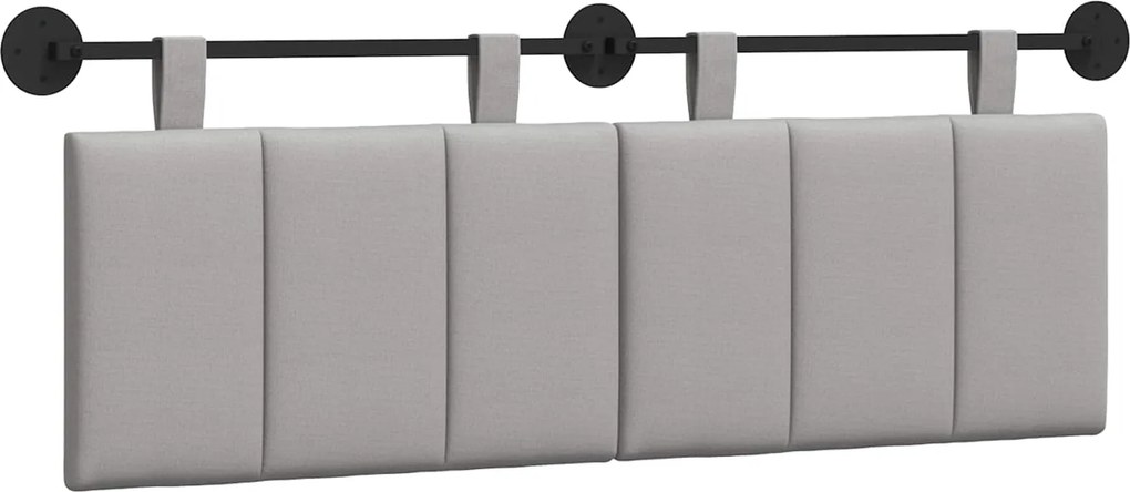 vidaXL Cap de pat suspendat Dungi Gri nori 150 x 55 x 5 cm țesătură