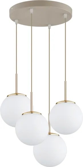 Brilagi - Candelabru suspendat pe cablu MILO ECRU 4xE27/60W/230V bej/auriu