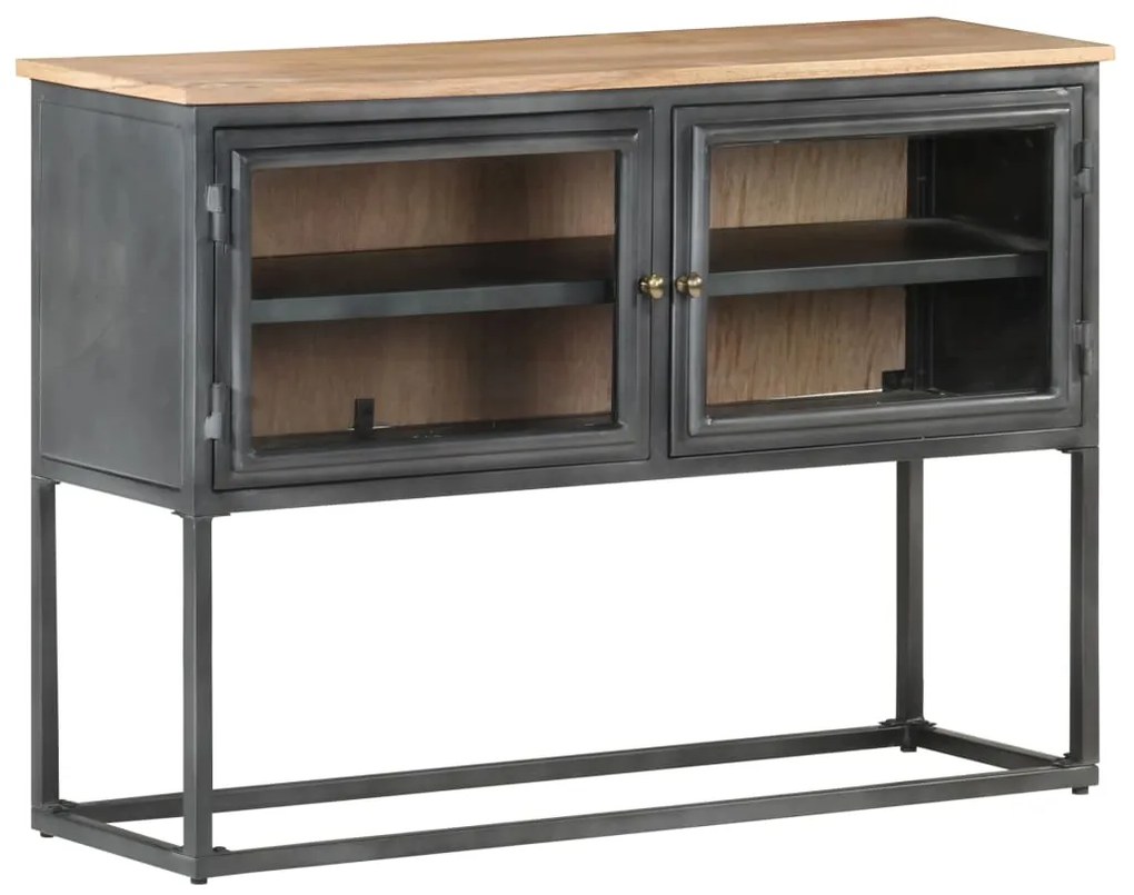 vidaXL Servantă, 100x30x70 cm, gri, lemn masiv de acacia