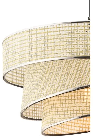 Candelabru suspendat pe cablu COUPER 1xE27/60W/230V crem/crom lucios