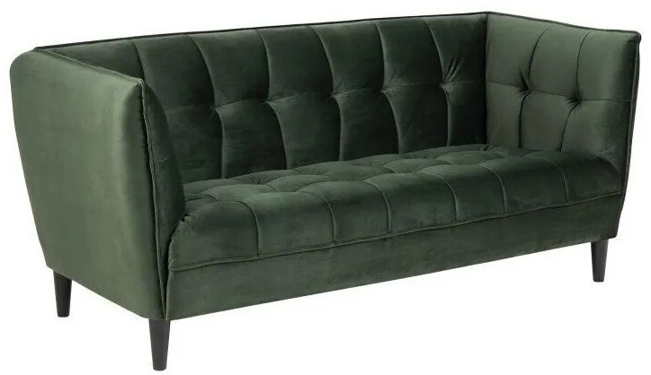 Canapea chesterfield Oakland 314Numărul de locuri: 2, Verde închis, 182x82x80cm, 41 kg, Tapiterie, Picioare: Lemn, Lemn: Eucalipt, Cauciuc
