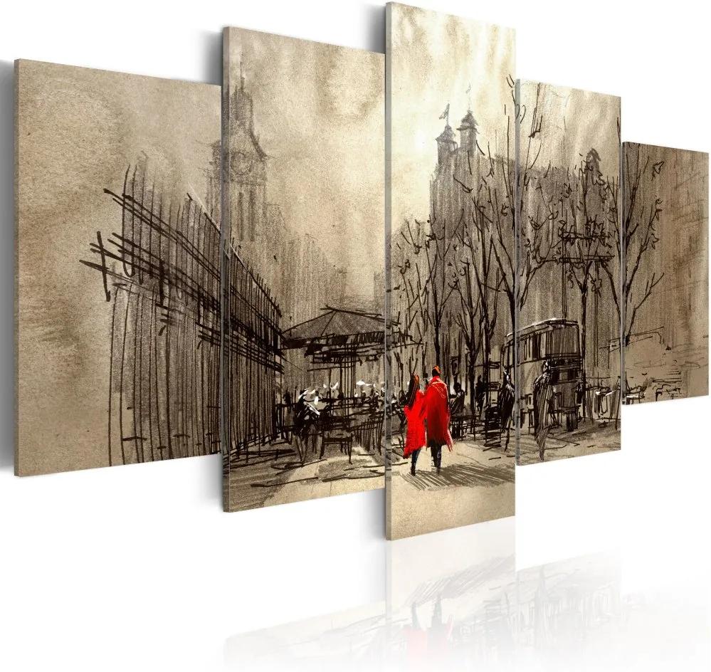 Tablou Bimago - Romantic Stroll 100x50 cm
