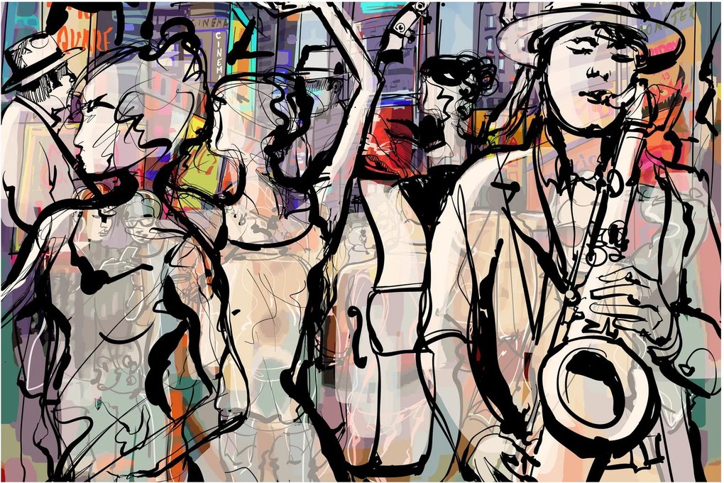 Tablou - Seara de jazz (90x60 cm)