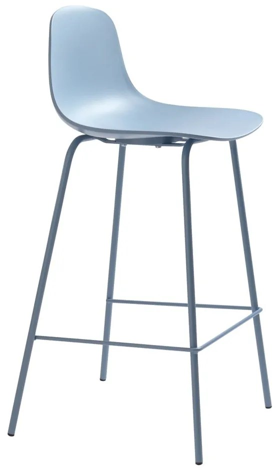 Scaun de bar albastru deschis din plastic (înălțime șezut 67,5 cm) Whitby – Unique Furniture