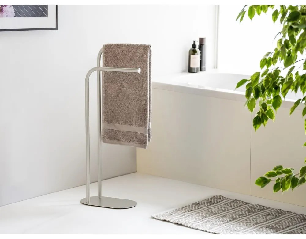 Suport pentru prosoape argintiu mat din oțel inoxidabil Levante – Wenko