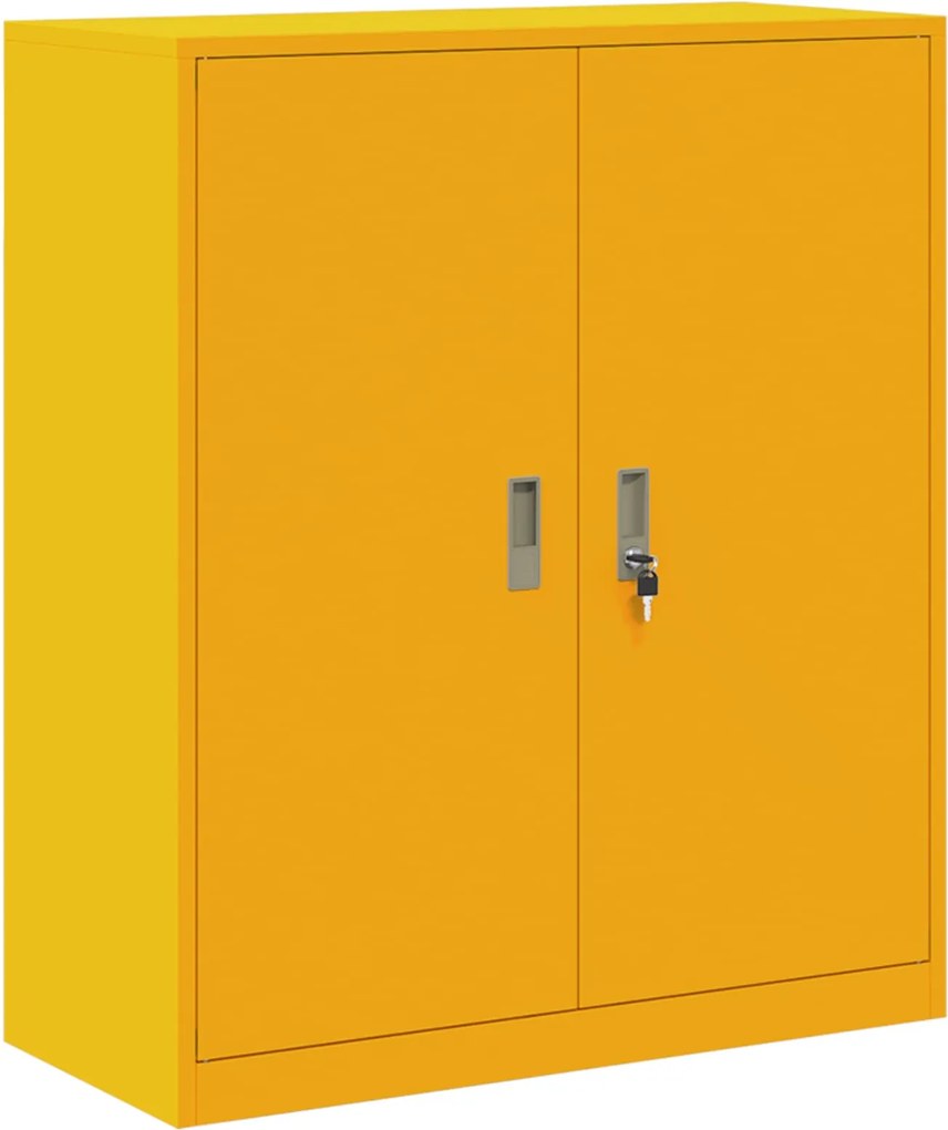 vidaXL Dulap de depozitare Galben muștar 90 x 40 x 105 cm Oțel