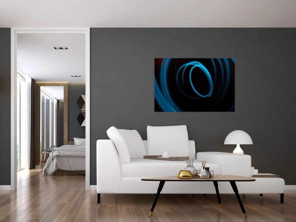 Tablou cu linie albastră (90x60 cm)