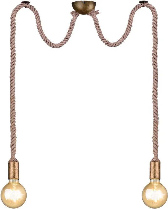 Lustră alămie ø 12 cm Rope – Trio