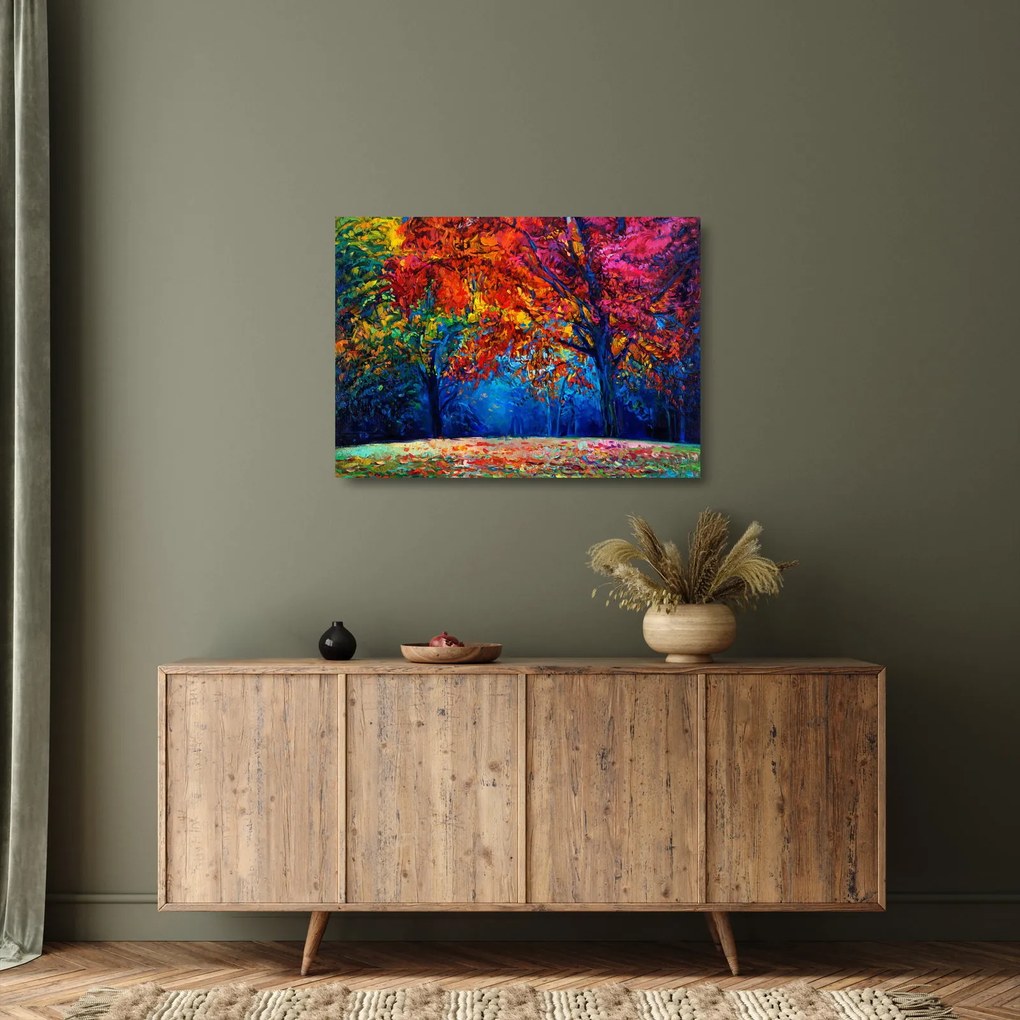 Tablou pe sticlă cu pictura naturii (70x50 cm)