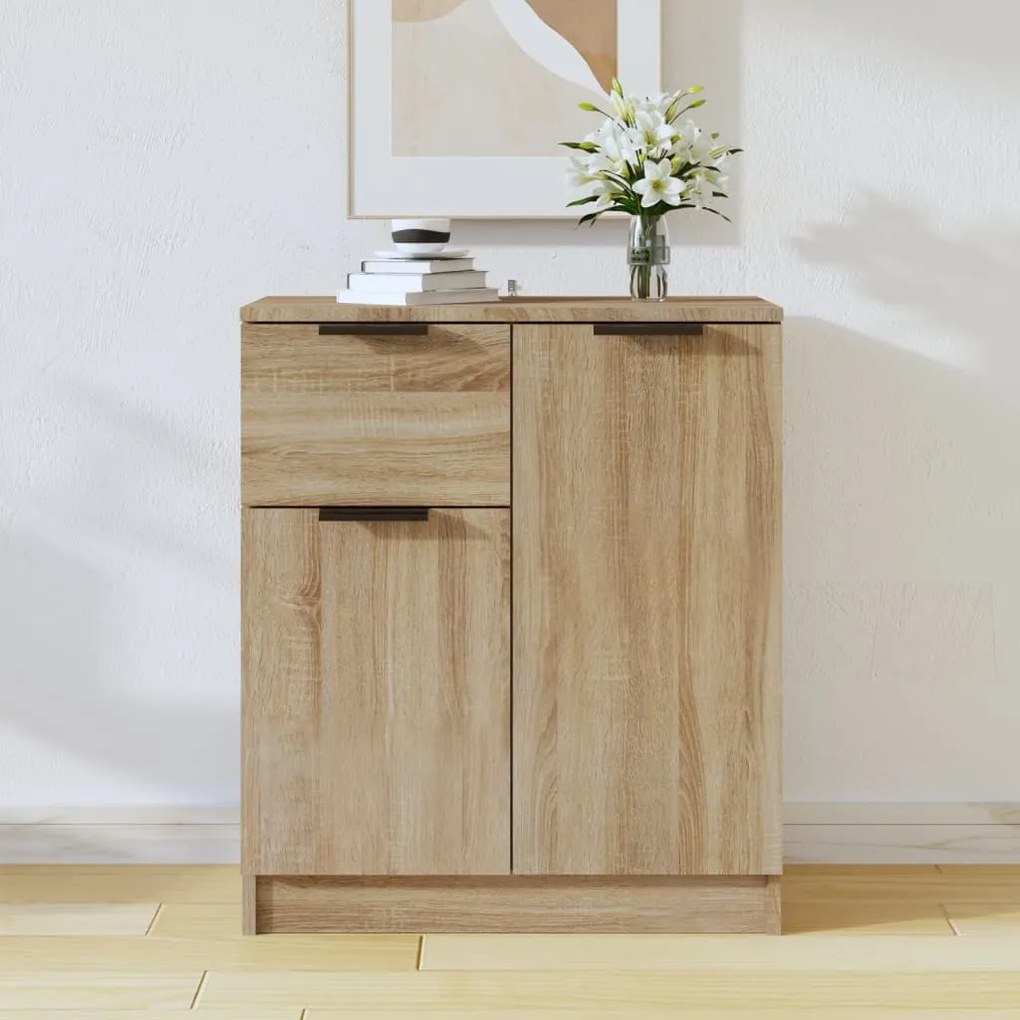 811109 vidaXL Servantă, stejar sonoma, 60x30x70 cm, lemn prelucrat