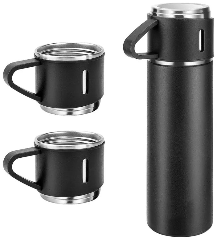 Set Termos inox cu 3 cesti TRAVEL, 500ml