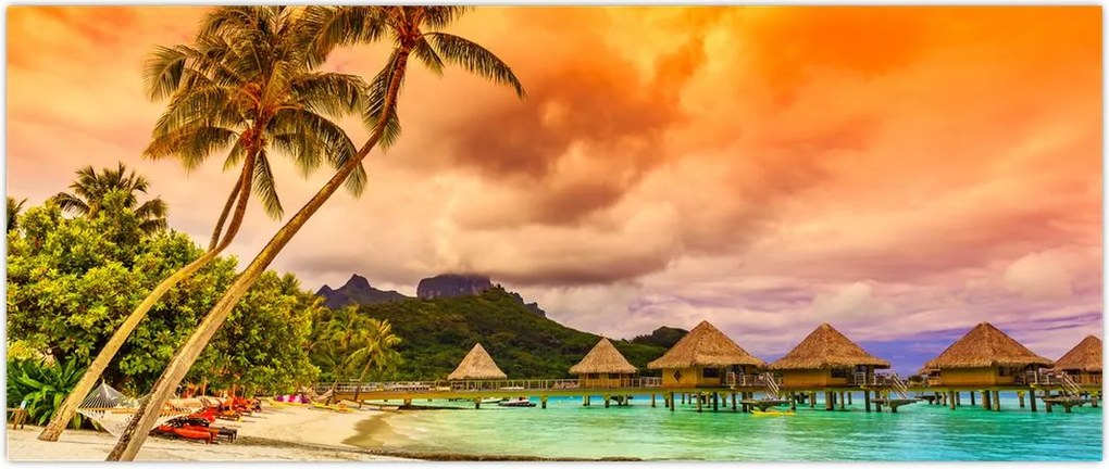 Tablou - Insula Bora Bora (120x50 cm)
