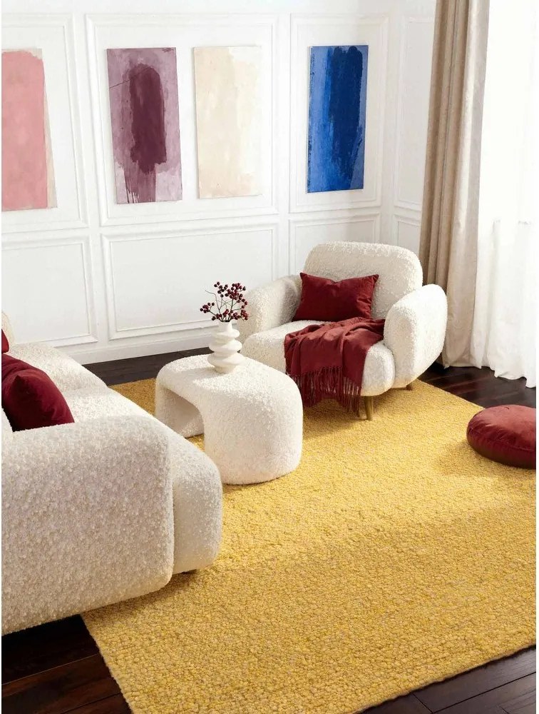 Covor galben țesut manual din material bouclé 160x230 cm Notting Hill Portobello – Ted Baker