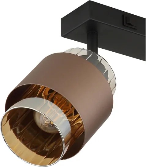 Globo 15560-2C - Aplică spot MILLEY 2xE27/40W/230V negru/bronz