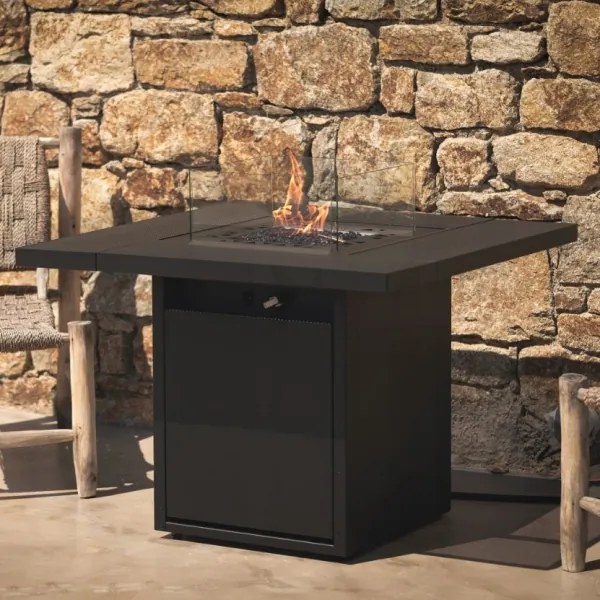 Șemineu de exterior pe gaz Planika Square Table GAS 79,7x90 cm 10kW