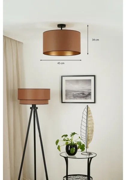 Brilagi - Plafonieră OREGON ROLLER VEGE 1xE27/15W/230V, Ø 45 cm maro