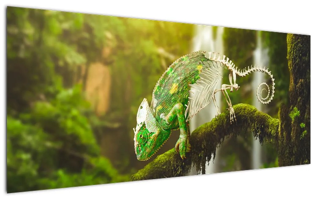 Tablou cu șopârlă (120x50 cm)