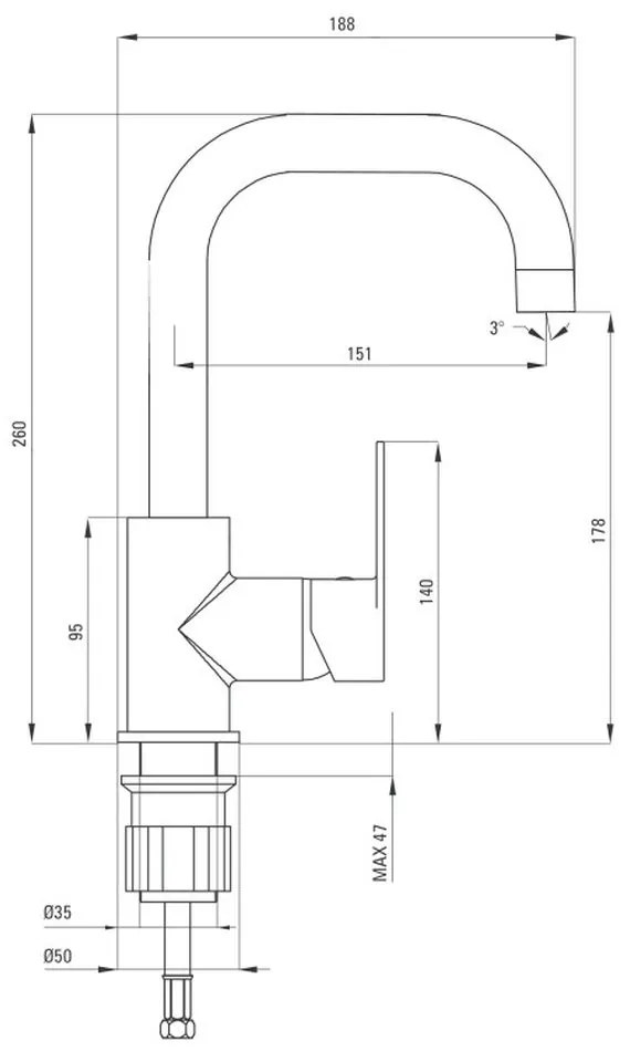 Baterie lavoar culoare crom Deante cu ventil inclus, Alpinia 2