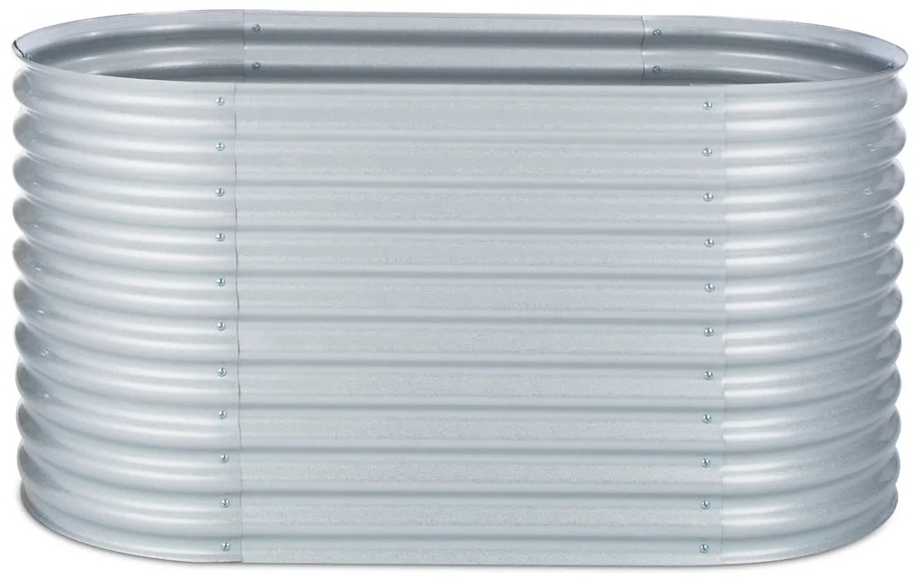 HIGH GROW, argintiu, 1,6 M, ghiveci ridicat, aluminiu galvanizat