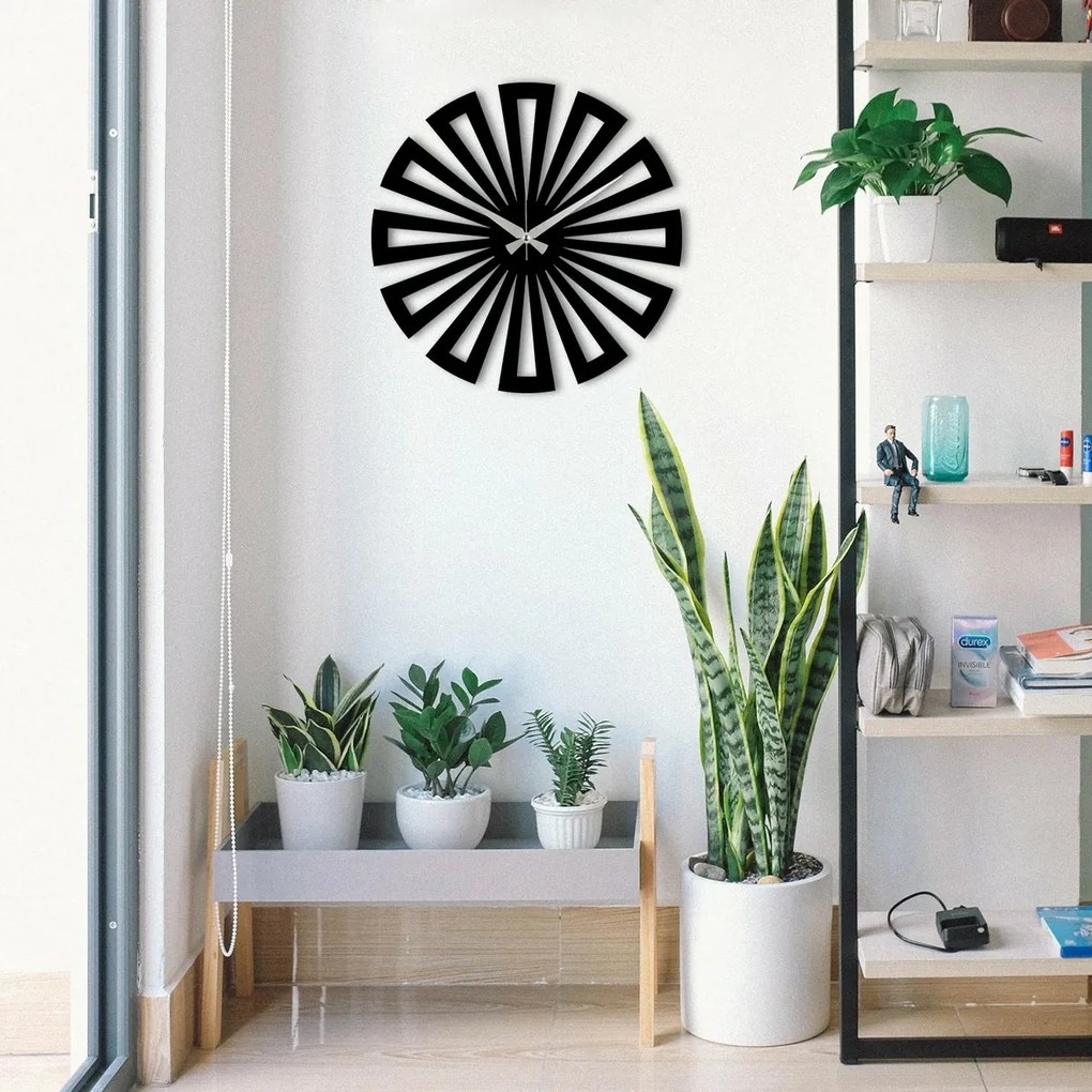 Ceas de perete Enzo S003 Black , 48 x 48 cm