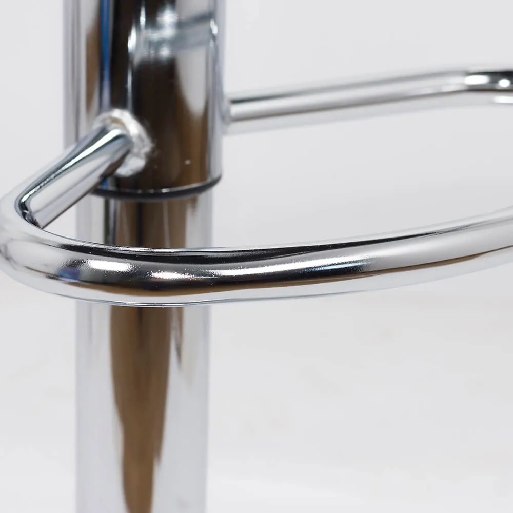Scaun bar gri rotativ, reglabil pe inaltime, din piele sintetică ABS 191
