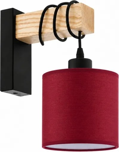 BRILAGI - Aplica de perete NUBILA 1xE27/60W/230V maro/negru/roșu pompeian
